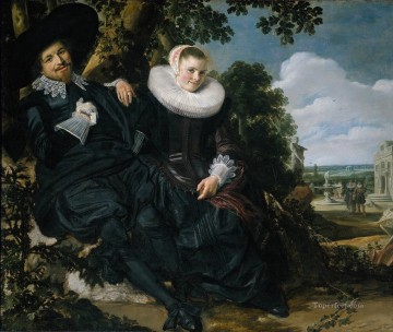 isaac abrahamsz massa Painting - Marriage Portrait of Isaac Massa en Beatrix van der Laen Dutch Golden Age Frans Hals